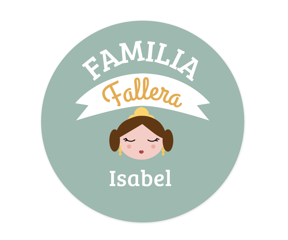 Imán Personalizado Mamá Familia Fallera