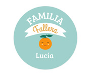 Chapa Personalizada Beb Familia Fallera