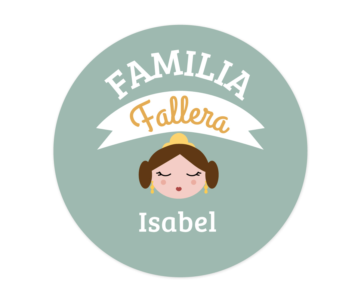 Chapa Personalizada Mamá Familia Fallera
