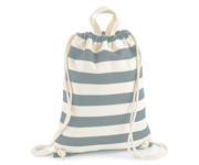 Mochila Saco Nautical Natural-Gris Personalizable