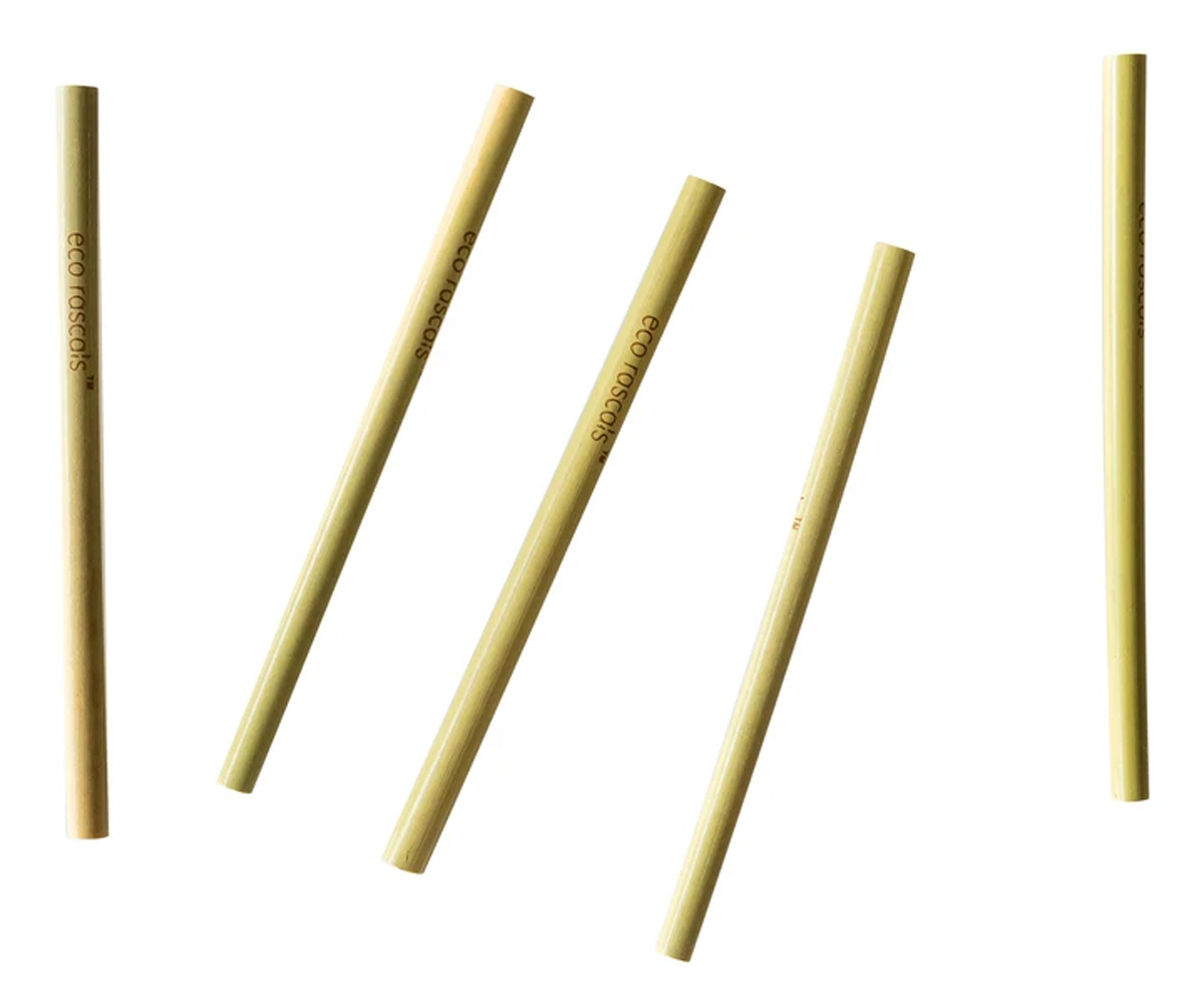 5 Pajitas De Bambú