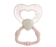 Anneau de Dentition Rafrichissant Coeur Rose