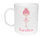 Personalised plastic cup Ballerina