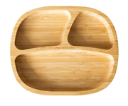 Plato Bamb con Ventosa Toddler Rosa