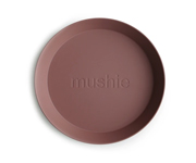 2 Pratos Mushie Round Woodchuck