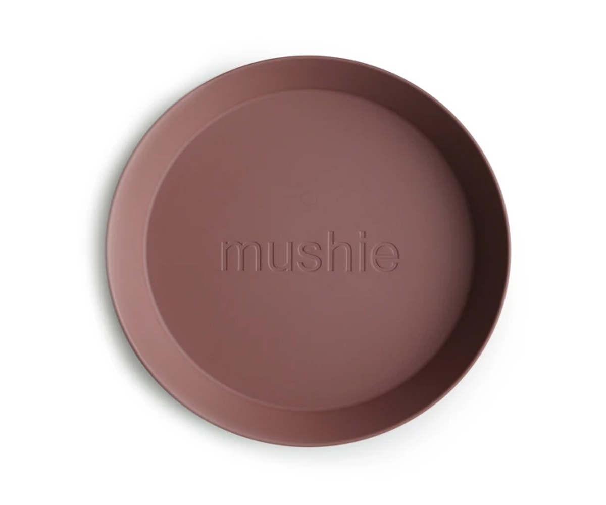 2 Platos bebé Mushie Round -varios colores- Nordic Baby