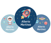 Pack 3 Badges Personnalisables Espace