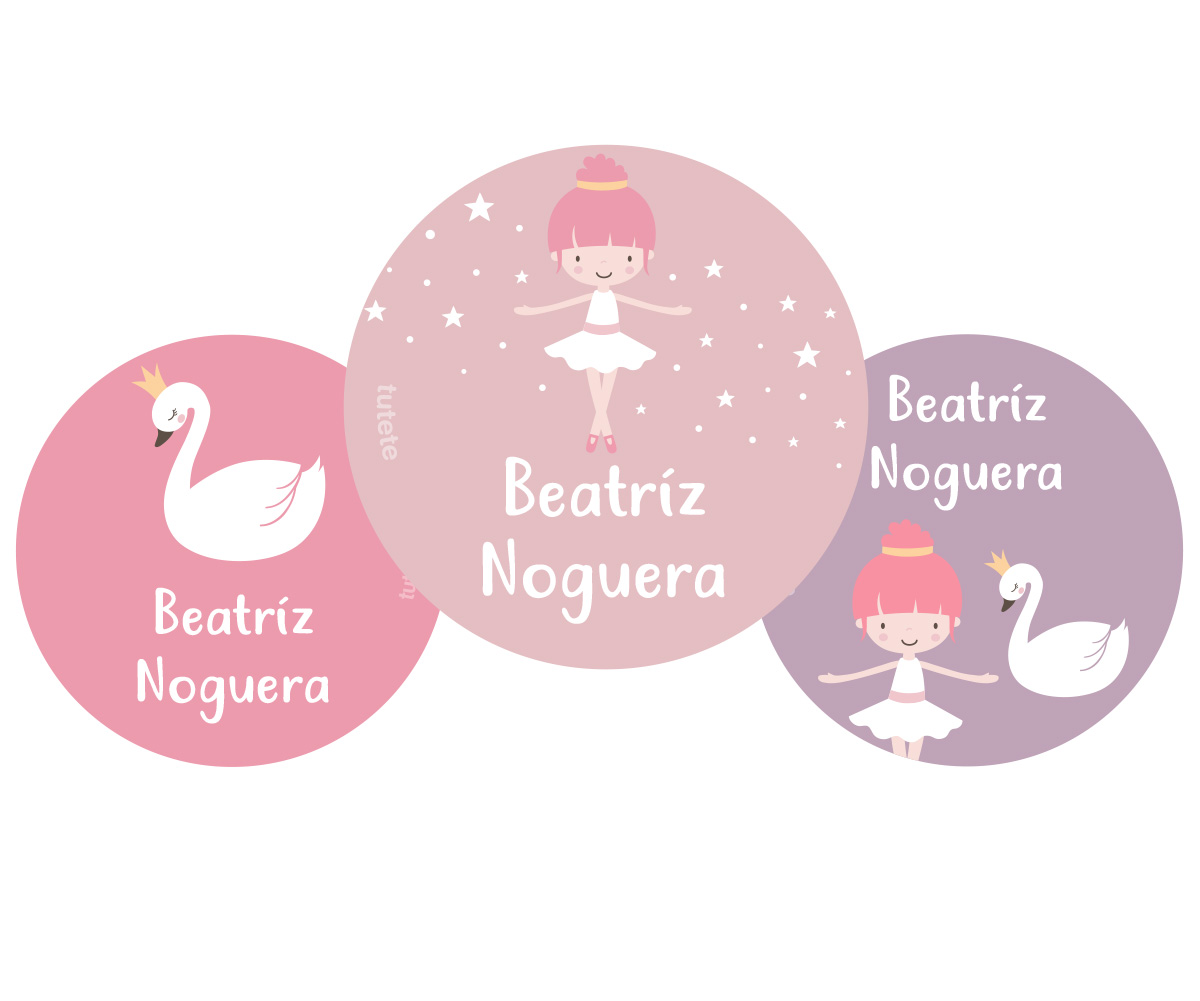 Pack 3 Chapas Personalizadas Bailarina