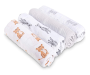 Safari Babes 4-Pack Aden Muslin Swaddle Blankets