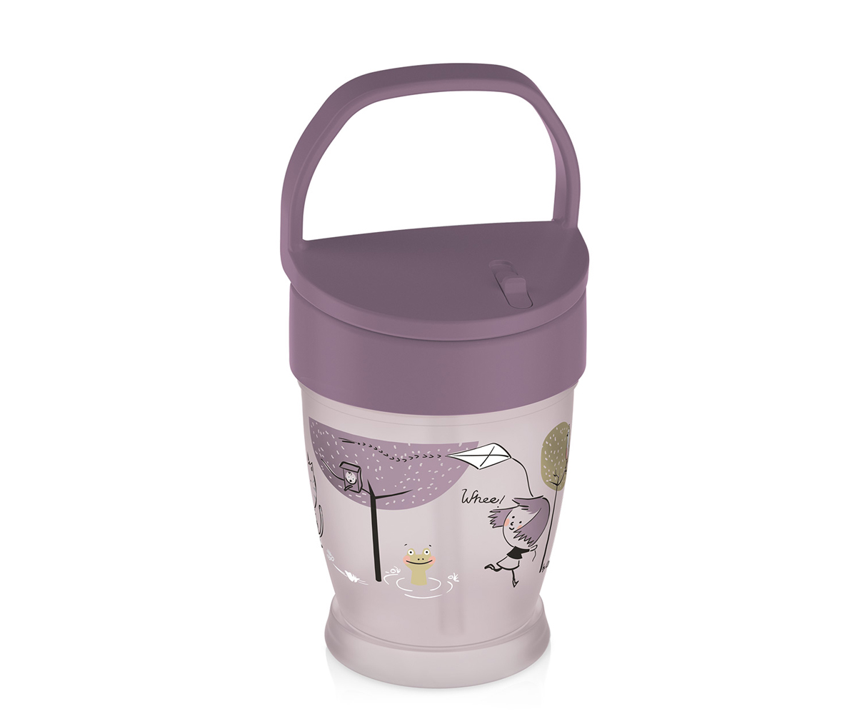 Vaso con pajita de dibujos animados para niños, Moda de Mujer