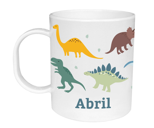 Taza de Plstico Personalizada Mundo Dinosaurios