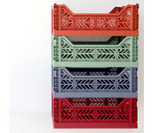 Lillemor Folding Crate Medium Green Almond