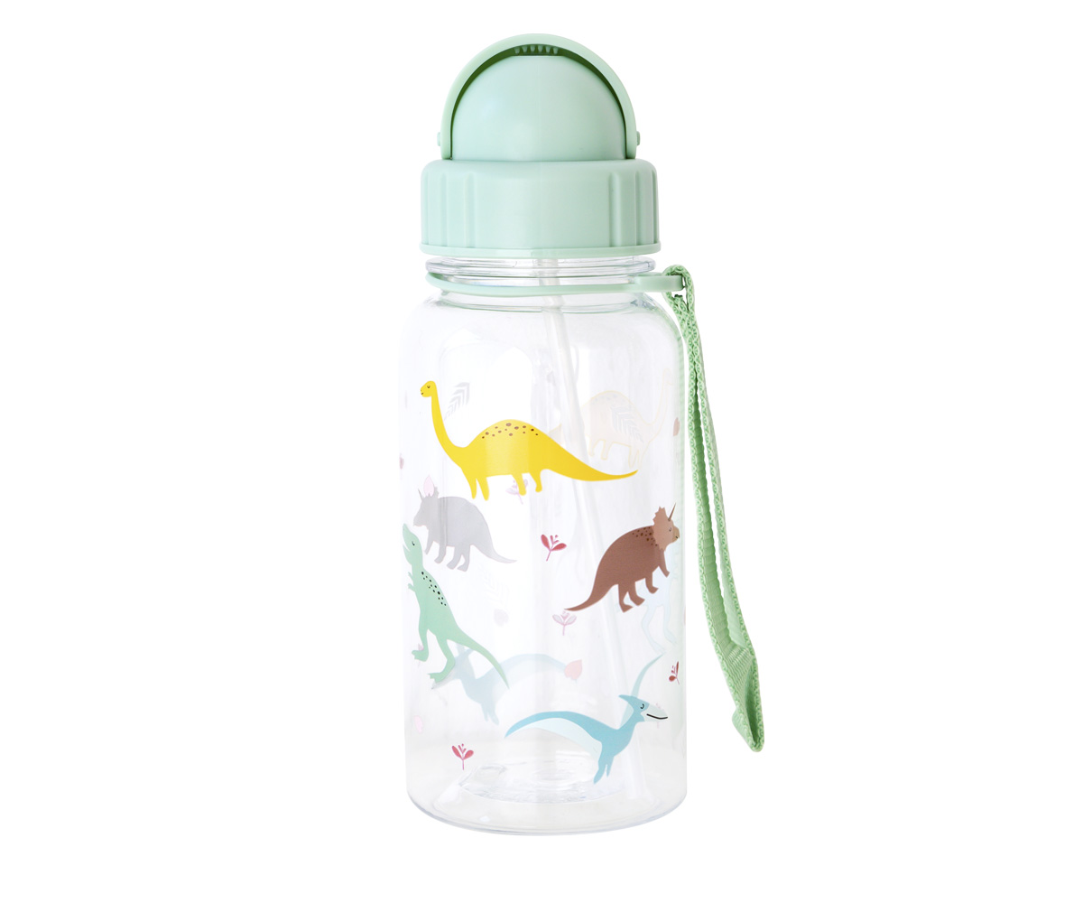 Borraccia Plastica Dino Footprints Personalizzabile con Nome