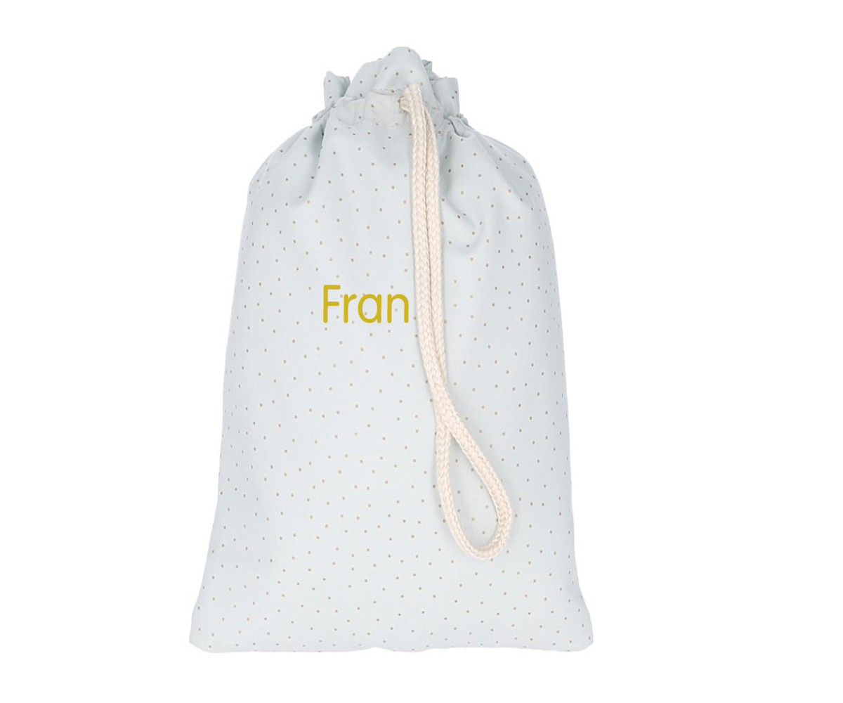 white muslin bolsas