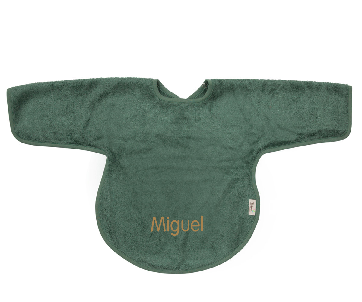 Babero Con Mangas Timboo Aspen Green Personalizable