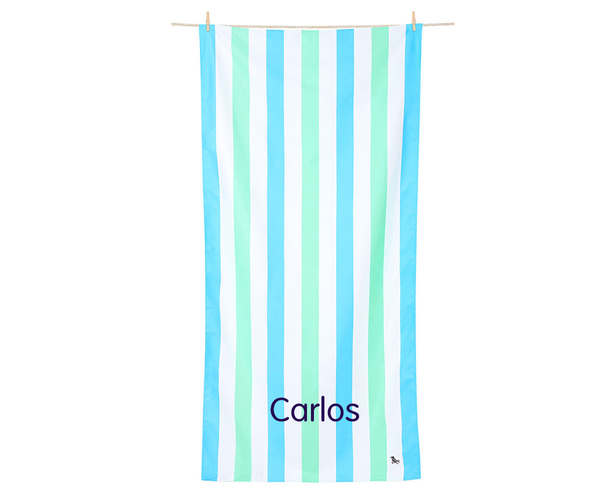 Toalla Playa Microfibra Summer AzulVerde Personalizable Extra Large