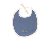 Bavoir Personnalisable en Coton Murat Bleu indigo