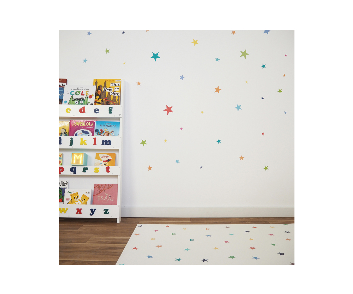 Alfombra Vinilo Stars Multicolor 120x180cm