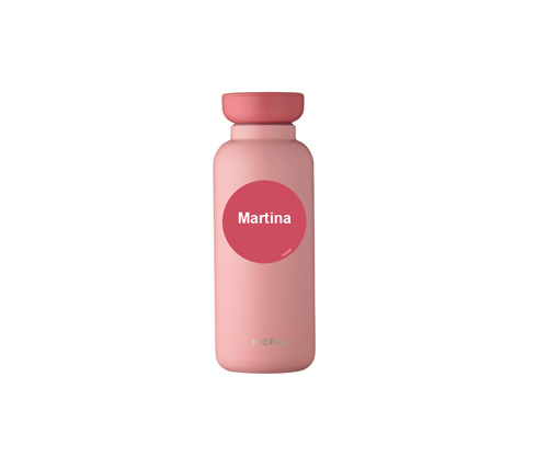 Garrafa Trmica  Nrdica Elipse 500ml Personalizvel  Rosa