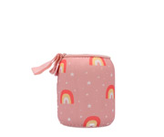 Personalise Pink Rainbow Neoprene Cover 350ml