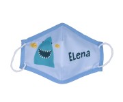 Mascarilla Infantil Triple Capa con Bolsa Tiburón Personalizada
