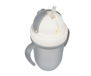 Taza con Pajita Silicona Matt Gris 210ml