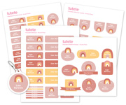 Pack Combinado Termo y Pegatinas Arcoíris Rosa