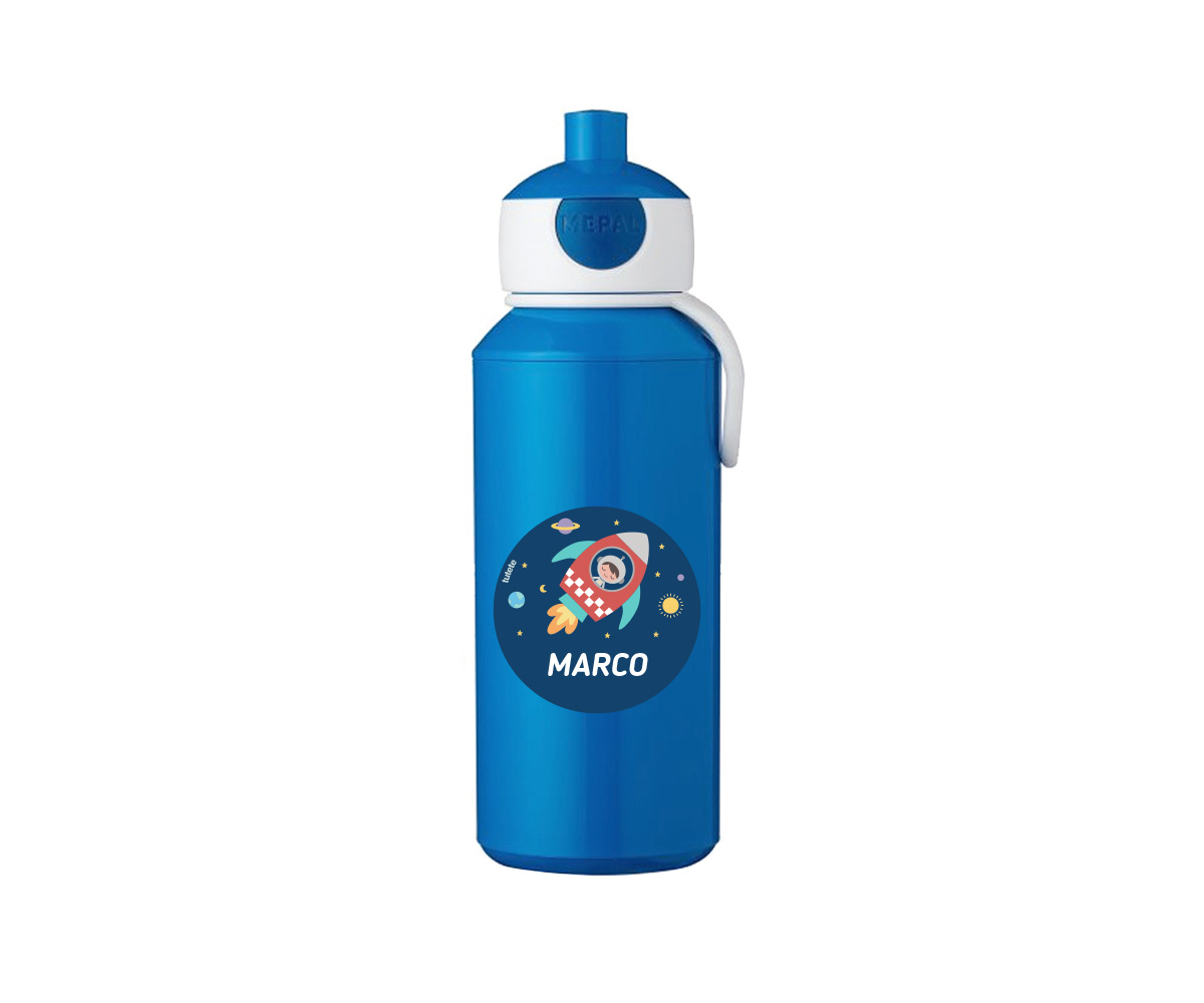 Garrafa Pop-Up Campus Personalizada Azul 400ml Espaço