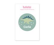 Personalised Campus Pop-Up Drinking Bottle Turquoise Dinosaur 400ml