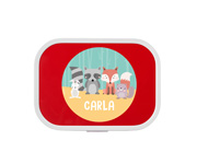 Midi Lunch Box Campus Rosso Personalizzata Animali