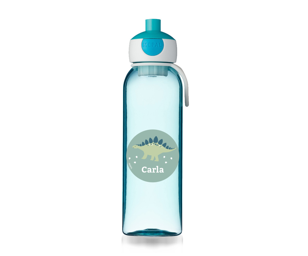 Bouteille Campus Pop Up Personnalisable Turquoise 500ml Dino