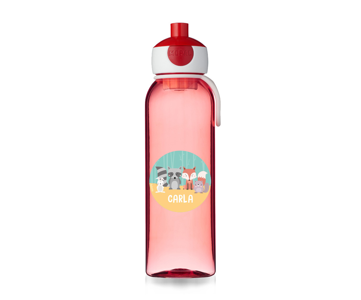 Botella Campus Pop-Up Personalizada Roja 500ml Animales