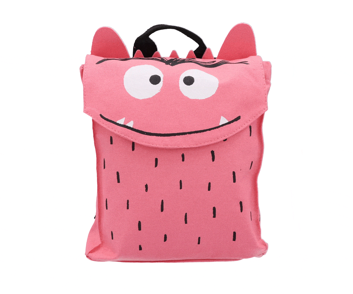 Mochila Infantil Monstro Rosa Personalizvel