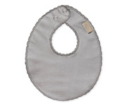 Bib, Teething Jersey - GOTS Grey