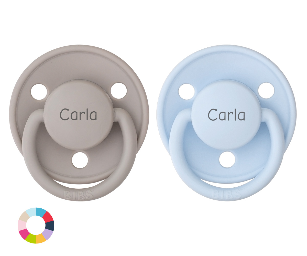 Chupetas Personalizadas BIBS Grey/Blue