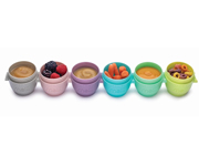 6 Contenedores Porta Alimentos Multicolor