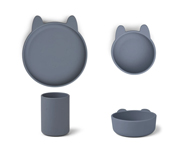 Conjunto de loua Cyrus Rabbit Blue Wave de 3 peas