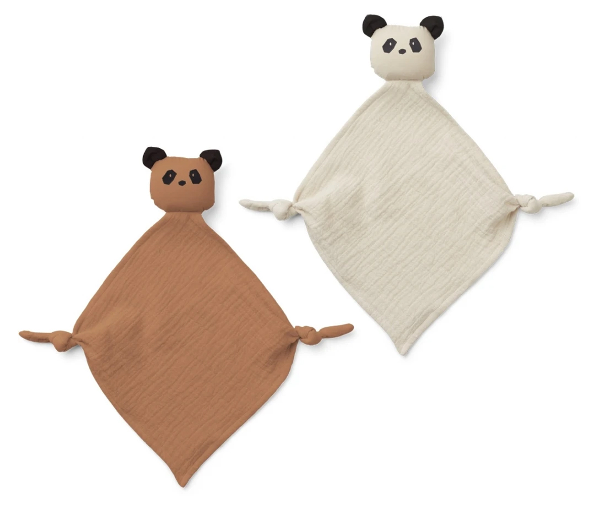 2 Yoko Mini Cuddle Cloths Panda Tuscany Rose/Sandy Mix - Tutete 2 Yoko Mini Cuddle Cloths Panda Tuscany Rose/Sandy Mix - Tutete