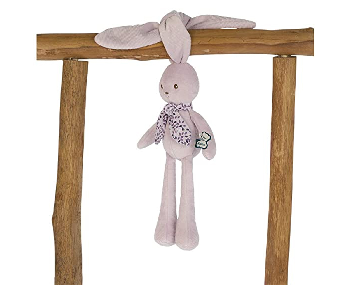 Coffret peluche lapin rose tendre 25 cm