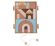Wooden Rainbow Wagon With Bloks