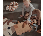 Wooden Rainbow Wagon With Bloks