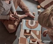 Wooden Rainbow Wagon With Bloks