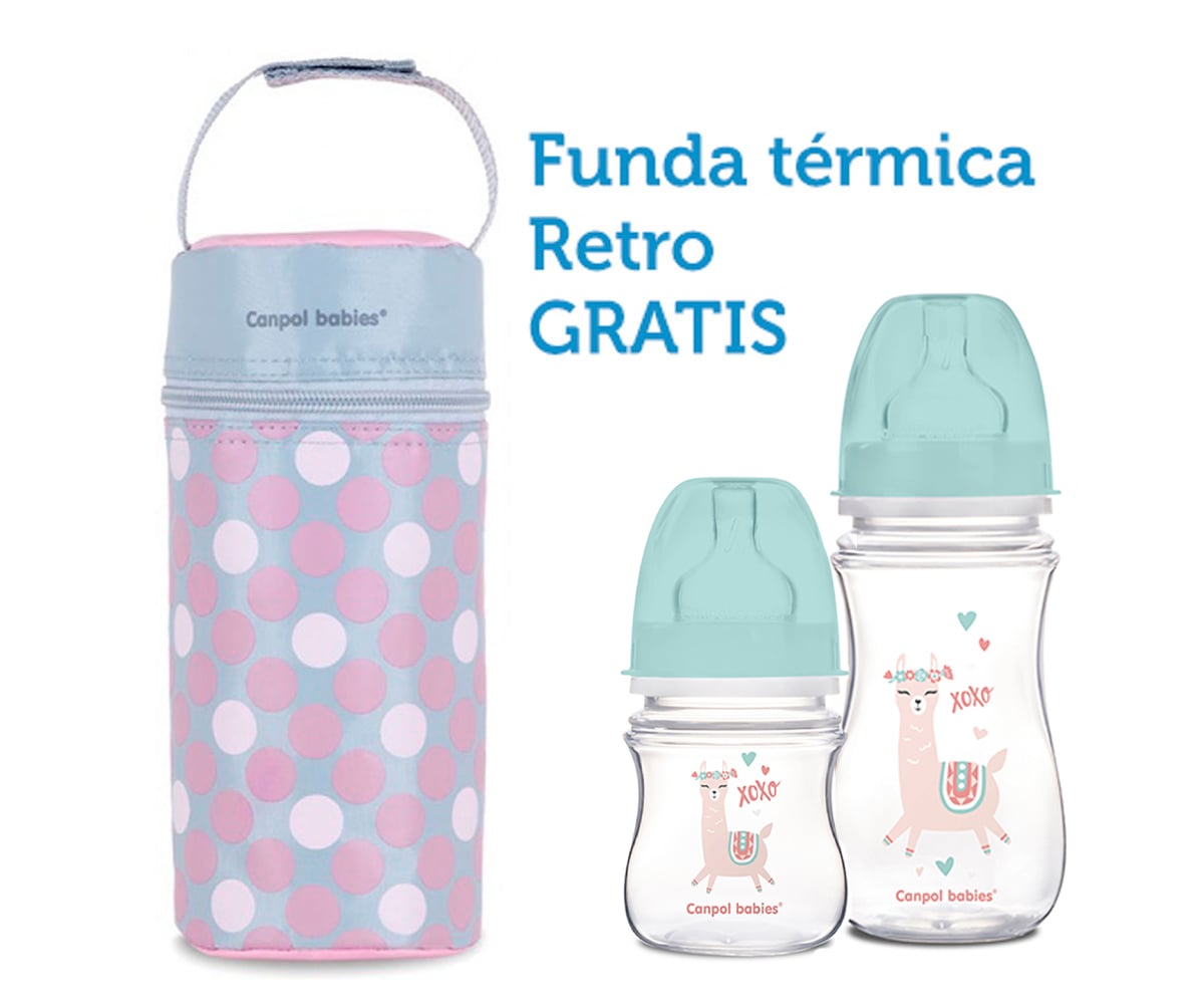 Promoción 2 Biberones Llama Personalizable + Funda Térmica - Tutete