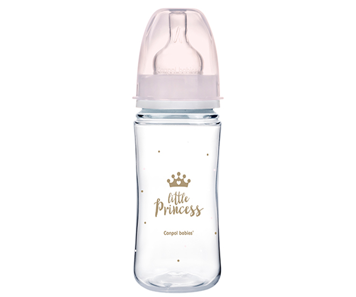 Biberón Anticólicos Royal Baby Rosa 240ml - Personalizado