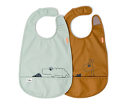 2 Baberos Deer Friends Green/Mustard
