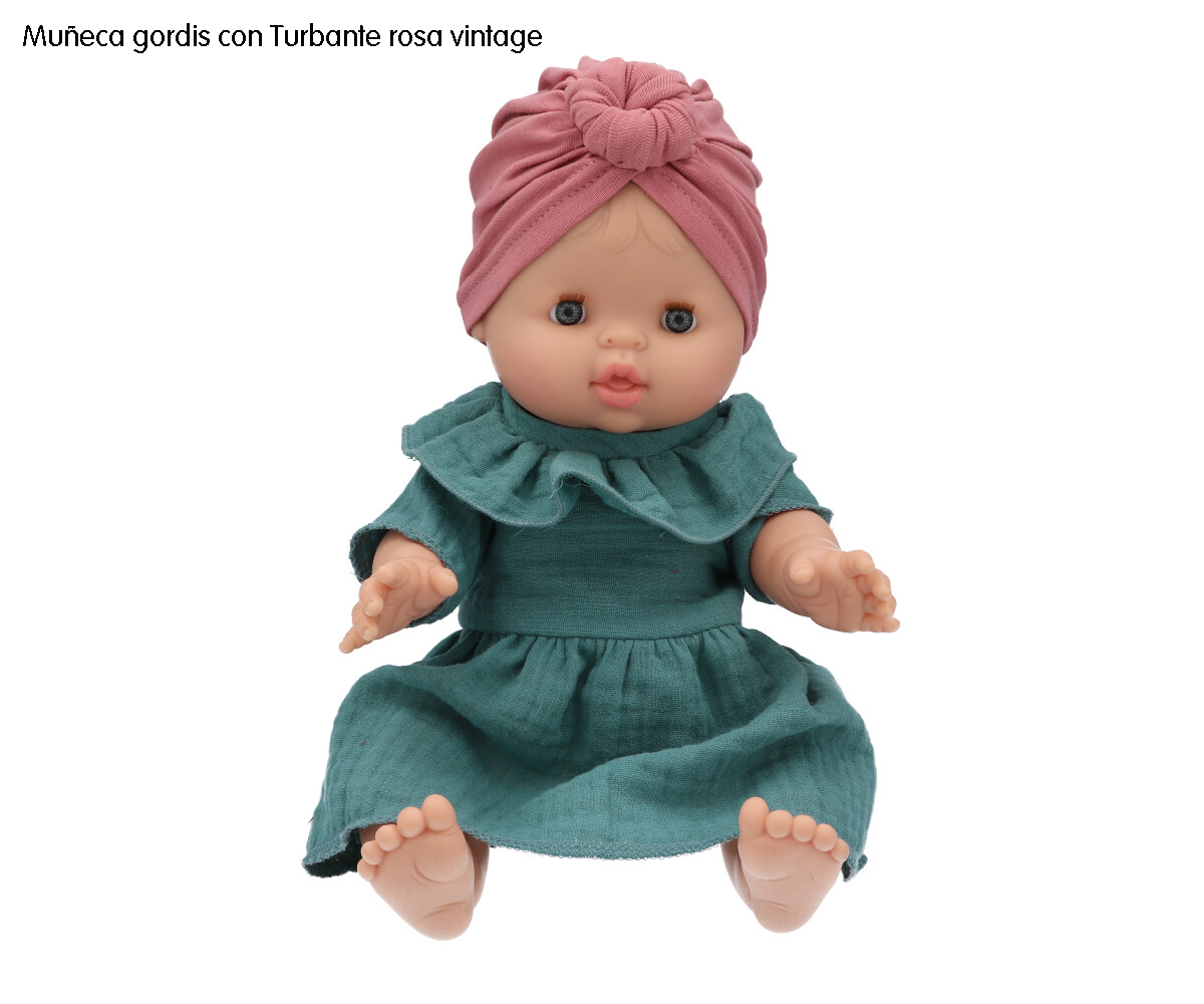Dona Cutie Turbante Para Boneca Rosa Vintage