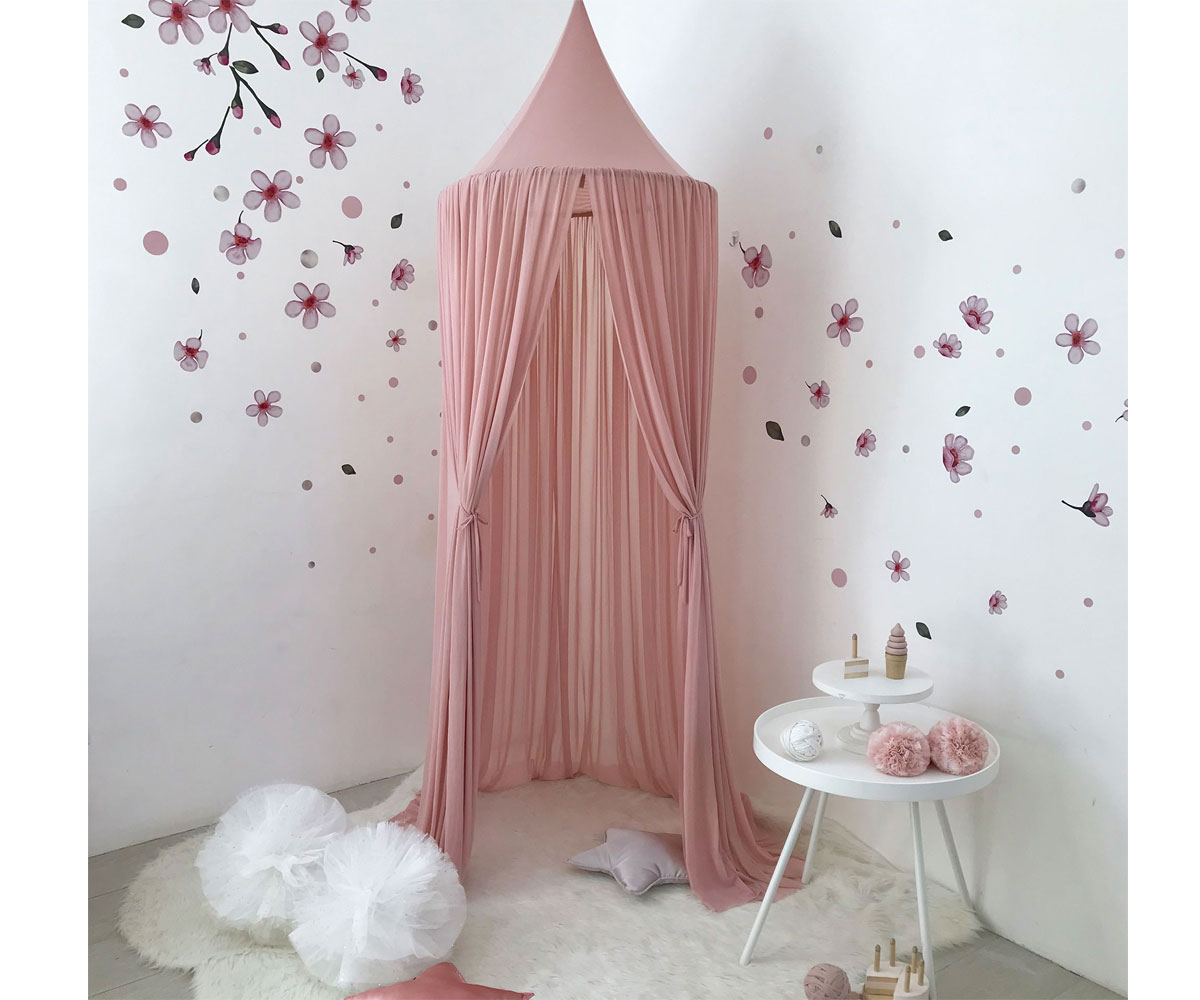 Dosel Cama Infantil Sheer Rosa Empolvado - Tutete