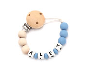Prende Chupeta de Silicone Personalizada Eco Sapphire