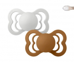 2 Chupetes BIBS Supreme Haze/Caramel Silicona