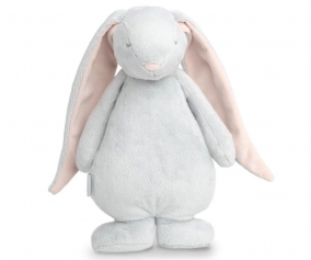 Peluche lapin Moonie Light Sound Gris clair personnalisable